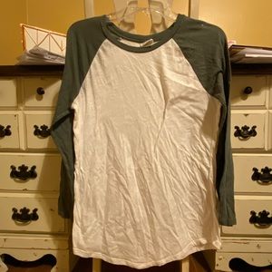 Army green Pink VS baseball tee
